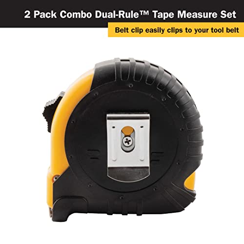 Titan 10903 Tape Measure with Easy-Read Standard Markings and Durable Case, 2-Piece Set, 12-Foot and 25-Foot - size: 3.7 m