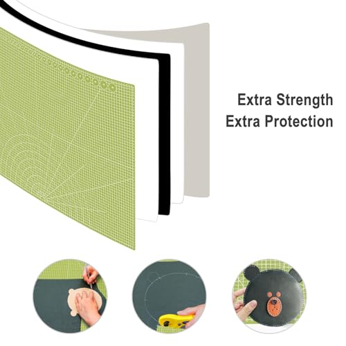 24" x 36" Self Healing Cutting Mat: Double Sided Sewing Cutting Mat Craft Supplies A1 Size for Quilting, Crafts Arts, and Fabric Grey & Green Design (Grey & Green) - color: Grey & Green