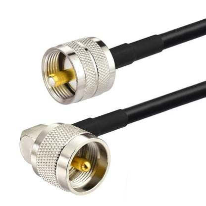 Superbat PL-259 Jumper Cable UHF (Pl259) Male to Male Low Loss Digital RG58 Coax Cable (12 Inch RG58) for HAM & CB Radio,Antenna Analyzer,Dummy Load,SWR Meter 2-Pack - size: 12 Inches