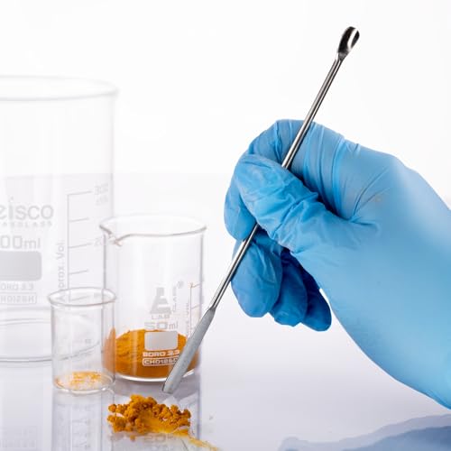 Eisco - Stainless Steel Micro Spatula with Spoon End, 6" - Precision Tool for Laboratory Sampling & Mixing