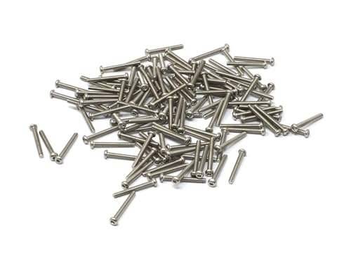 iexcell 100 Pcs M2 x 16mm Thread Pitch 0.4 mm Stainless Steel 304 Hex Socket Button Head Cap Screws Bolts Kit - size: M2 x 16mm