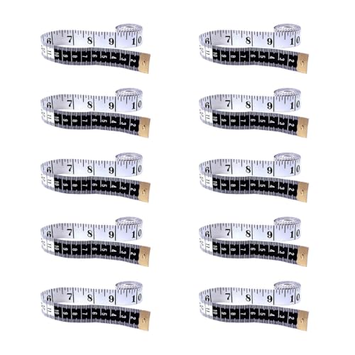 EAI Education English/Metric Tape Measure: White/Black - Set of 10