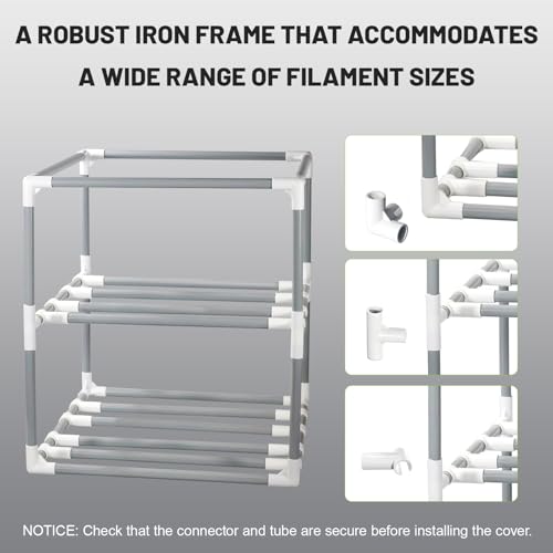 2-Tier 3D Filament Dry Storage Box 20 Rolls of Filaments Cover