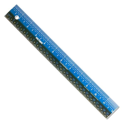 Victor Easy Read 12-Inch Stainless Steel Ruler woth Cork Backing - size: 12 inch (1 Count)