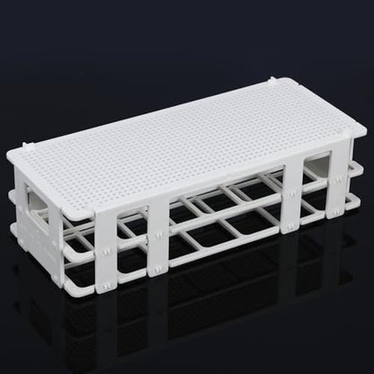 stonylab Test Tube Rack, 1.18 in 21-Place White Plastic Holder Stand Rack, 3-Tier Design and Detachable, for Laboratory Use - size: 30 mm