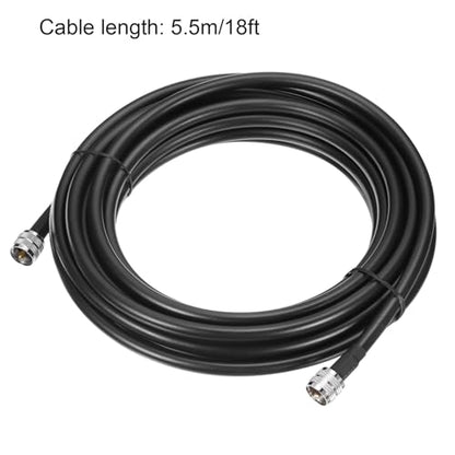 uxcell UHF Male PL-259 to UHF Male PL-259 Low Loss RG213 Coax Jumper Cable 5.5m/18ft - size: 18 Feet