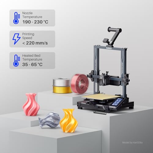 ELEGOO PLA Filament 1.75mm Silk Silver Grey 1KG 3D Printer Filament - color: Silk Silver Gray