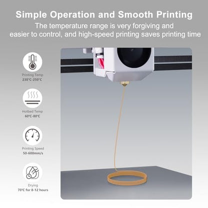 IEMAI PETG Filament 1.75mm, Transparent Champagne 1kg - color: Transparent Champagne