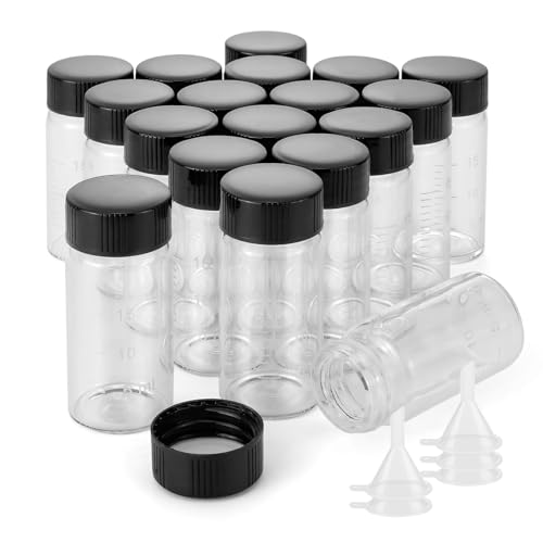 Kesell 20ml Glass Sample Vials with Graduations, 18-Pack - size: 20ml/Scale