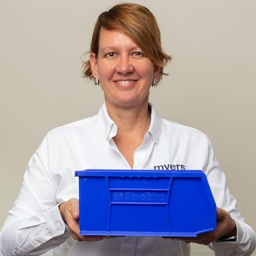 Akro-Mils 30230 AkroBins Plastic Storage Bins, 11"x5"x5", Red, 12-Pack - color: Red
