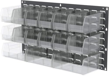 Akro-Mils 30230 AkroBins Plastic Storage Bins, 11"x5"x5", Clear, 12-Pack - color: Clear