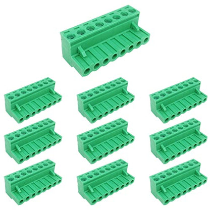 10Pcs 8-Pin 5.08mm Pluggable PCB Terminal Block Adapters - size: 10pcs 8P 5.08mm