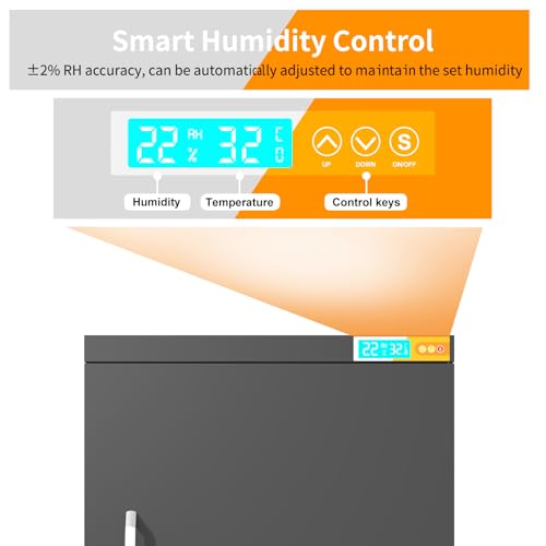 3D Printer Stand with 180L Dehumidifying Storage | 25% RH Control - color: Black-DM