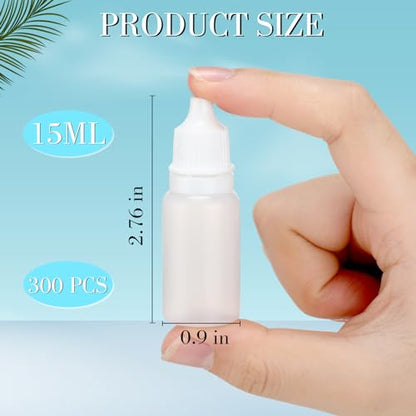 TrelaCo 300 Pcs 15ml Plastic Dropper Bottles Bulk, Clear - color: White, size: 15ml