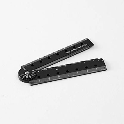 DESIGNPHIL 42272006 Midori Multi Ruler, 6.3 inches (16 cm), Black - color: Black