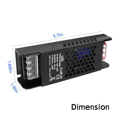 24V 5A 120W Universal Regulated Switching Power Supply, 100-250V AC to 24V DC Converter, LED Driver, Industrial Transformer, Adapter for Strip Light, Lamp, Radio - style: 24 Volt