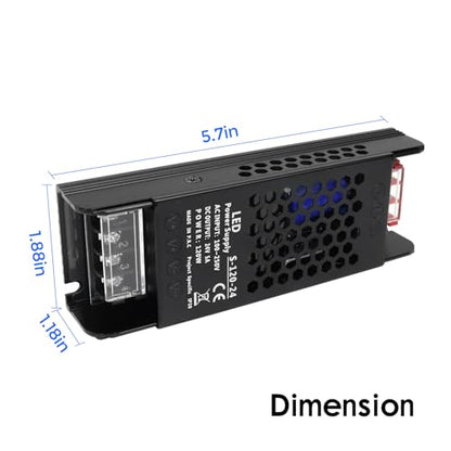 24V 5A 120W Universal Regulated Switching Power Supply, 100-250V AC to 24V DC Converter, LED Driver, Industrial Transformer, Adapter for Strip Light, Lamp, Radio - style: 24 Volt