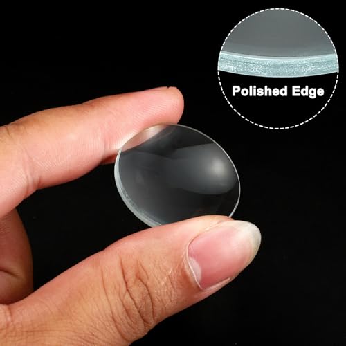 PATIKIL Convex Lens, 300-75mm Focal Length 50/30mm (1.97/1.18") Diameter Round Glass Magnifying Telescope Lens Trial Set Ground Edge for Lab Physics Class Optics, 4 Pcs - size: 300/-75mm FL, 50/30mm Dia.
