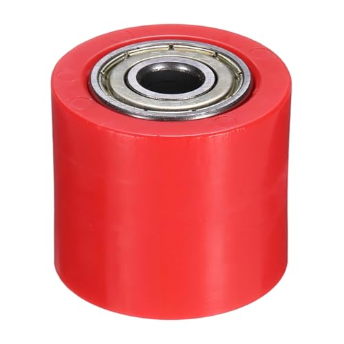 PATIKIL 8mm Roller Pulley Tensioner, Chain Roller Pulley Tensioner Mini Bike Parts Nylon Cylinder Type Guide Wheel Chain Guide Slider for Mini Motorcycle Dirt Bike, Red - color: Red