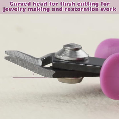 SPEEDWOX 3 Inch Flush Cutters for Jewellery Making Precision Electronics Flush Cutter Diagonal Cutting Pliers Craft Wire Cutters for Crafting Micro Cutter Soft Wire Cutters for Jewellery Wires - size: 3"