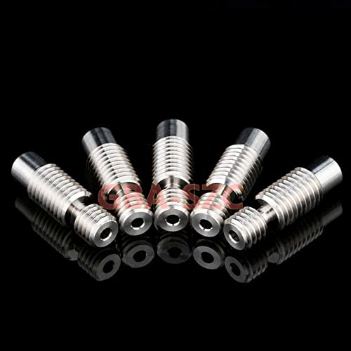 V6 All Metal Titanium Alloy Heatbreak,All Metal New GRADE5 V6 Titanium Alloy for V6 Hotend Heater Block for Prusa i3 MK3/MK3S Heatbreak 1.75MM Filament.(2PCS Titanium Alloy) - color: Heatbreak-Titanium Alloy