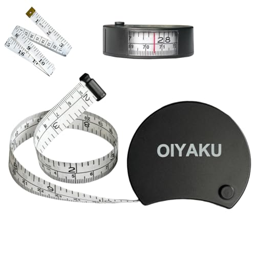Soft Body Measuring Tape Measure Window Reading Retractable Metric 60IN - color: black
