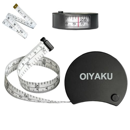Soft Body Measuring Tape Measure Window Reading Retractable Metric 60IN - color: black