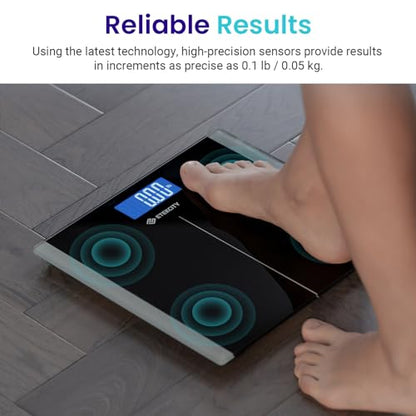 Etekcity Bathroom Scale for Body Weight, Digital, Highly Accurate, 400 lbs - color: Black, size: 11.8 x 11.8 inches