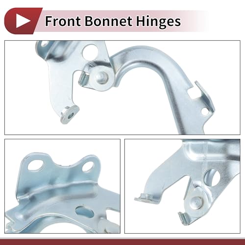 1 Pair Hood Hinges for Toyota Sienna 2011-2020 Front Bonnet Bracket No.5341008020/5342008020 Silver Tone Iron