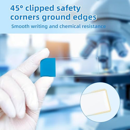 Microscope Slides, 1x3 Inch, Blue Coated, Glass Slides, 50PCS - color: Blue Coated, size: 50PCS