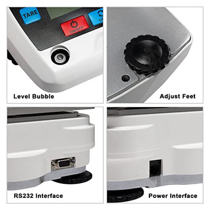 FLB Lab Scale Digital Precision Balance with DWT Unit 5000g x 0.01g - size: 5000gx0.01 (BATTERY NOT INCLUDED)