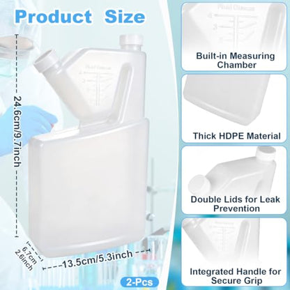 2Pcs 32oz Tip Measure Container Tip and Pour Measuring Cup, Up to 4oz