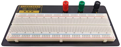 EX ELECTRONIX EXPRESS Solderless Breadboard with Backplate, 3 Binding Posts, 830 Tie Points