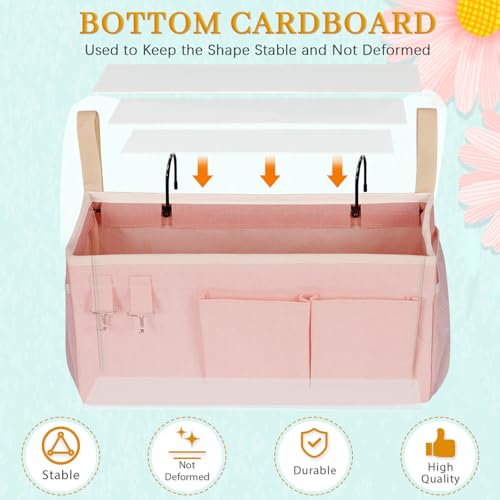 Bedside Caddy Bedside Storage Bag for Headboards/Bunk Bed - color: 1PC Light Pink
