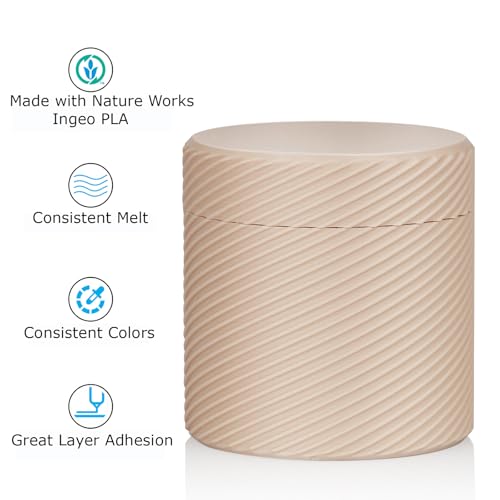 Inland PLA Basics Filament 1.75mm, 1kg Spool – Dimensional Accuracy ±0.02mm, Neatly Wound, Fits Most FDM 3D Printers (Bone White, 1 Pack) - color: 1kg Bone White