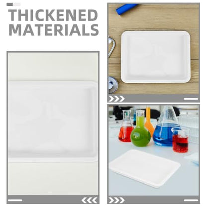 Chemical Containment Tray 4- Tray for Sample Handling Acid and Alkali Resistant Leakproof Laboratory Trays Scientific for Chemical Experiments 9.68 X 7.28 X 1.06 in