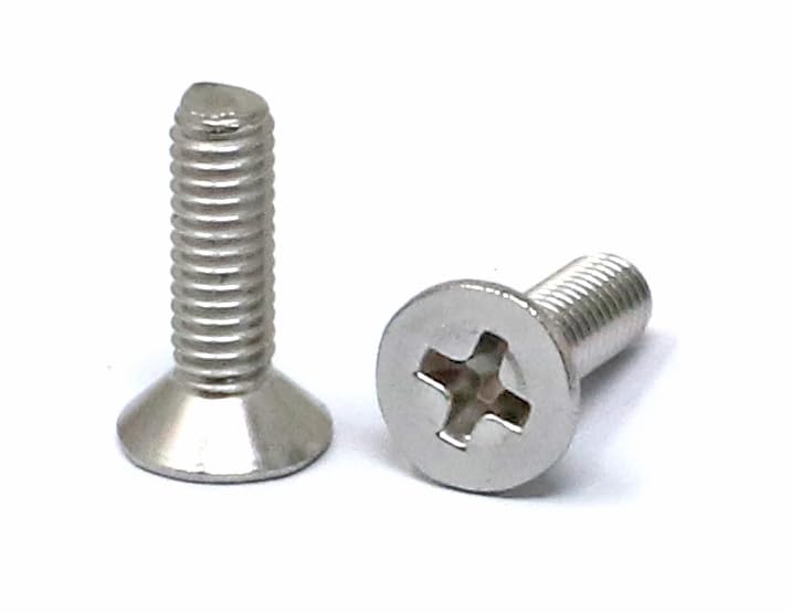 iexcell 100 Pcs M4 x 14mm Thread Pitch 0.7 mm Stainless Steel 304 Phillips Drive Flat Head Countersunk Screws Bolts Kit - size: M4 x 14mm