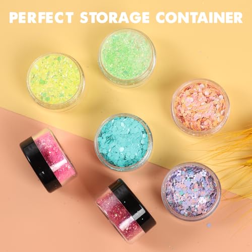 10 Gram Sample Containers 20 Count Small Plastic Containers with Lids - color: Pink