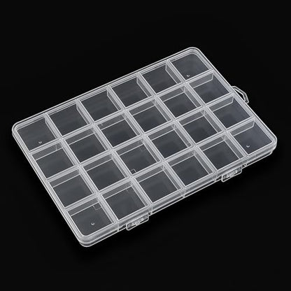 SUTOKAKA 24 Grids Plastic Bead Organizer - size: 24