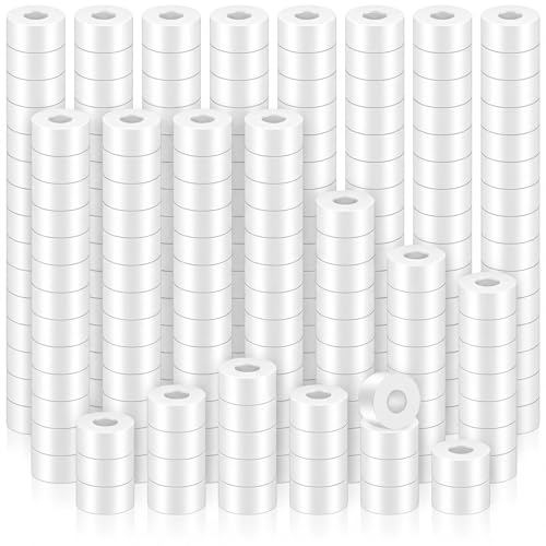 Pasimy 200 Pcs White Nylon Spacers 1/4 ''Thick, 1/2 '' Od 0.194 '' ID Round Rubber Plastic Washers Electrical Outlet Screw Spacers for Robotics Electrical Screws, Switch and Receptacle - color: White, size: 1/4'' Thick, 1/2'' Od 0.194'' Id