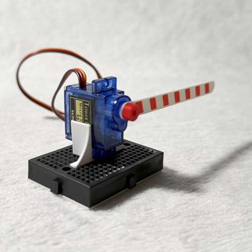 DIY Motorized Barrier Kit with Mini Breadboard & Snap-On Bracket, Fits SG90 180 Degree Micro Servo, Compatible with Arduino/Raspberry Pi Maker Projects