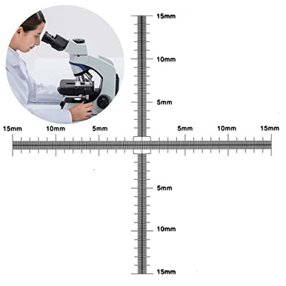 0.1mm Calibration Slide for Microscope,Cross Micrometer for Microscope,Micrometer Ruler,Calibration Tool,Micrometer Measuring Tool