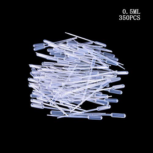 moveland 350PCS 0.5ml Thin Plastic Transfer Pipettes Disposable for Mixture - size: 0.5 ml