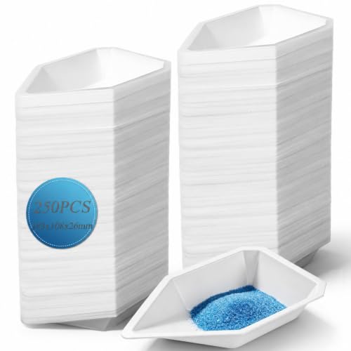 250 Pcs Weigh Boats, 150ml Small Disposable Plastic Scale Trays - size: 150 ml