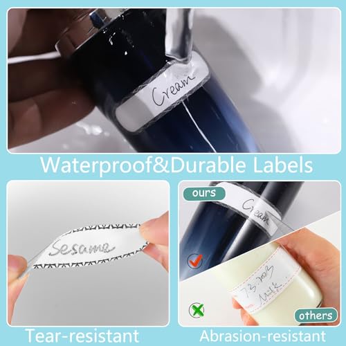 480 Baby Bottle Labels for Daycare, Waterproof Self-Laminating,Black/White - style: Black & White