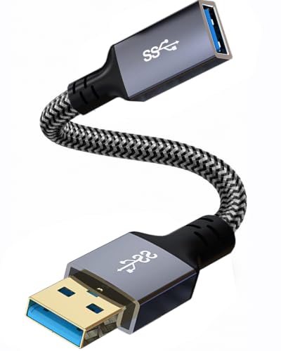 Short USB Extension Cable 1ft - USB 3.0 Extender Male-to-Female - size: 1FT