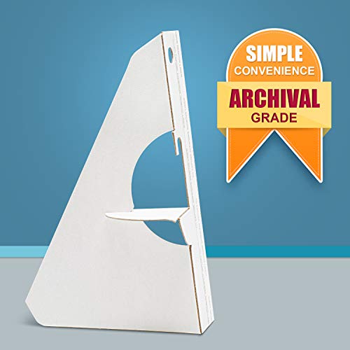 Lineco Self Stick Easel Backs, 5 Inch, White, 25 Pack - color: Classic White, size: 5"