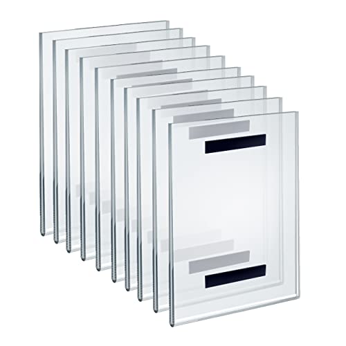 Azar Displays 129921 8.5" W x 11" H Vertical U-Frame with Magnetic Strips, 10-Pack - size: 8.5 in. W x 11 in. H