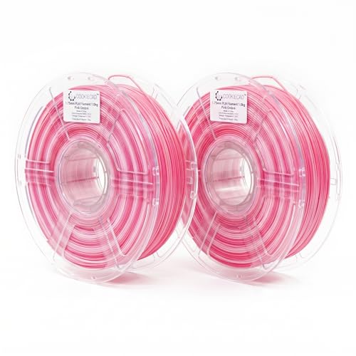 Cookiecad PLA Filament Rainbow Gradient, Pink Ombre, 1.75mm 2kg - color: Pink Ombre (2-pack)