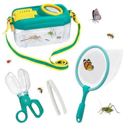 Biubee Bug Catcher for Kids, Bug Catching Kit Gifts with Butterfly Net Toys - color: Blue